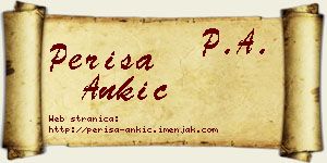 Periša Ankić vizit kartica
